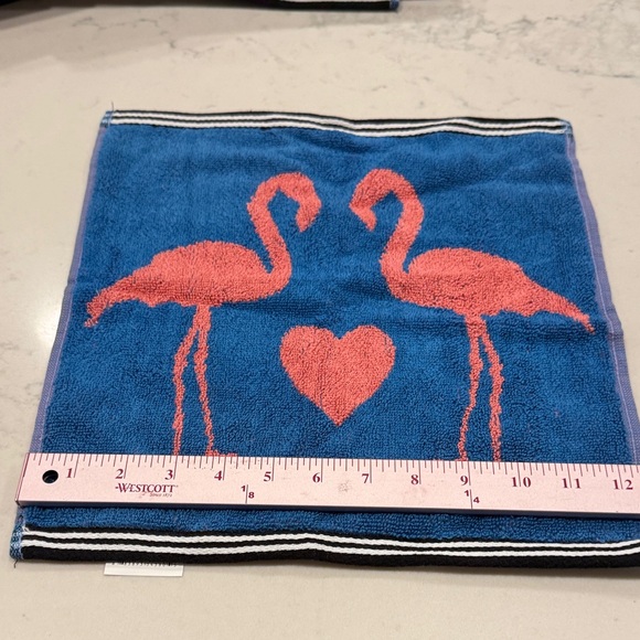 Betsey Johnson Pink and Blue Bath Towel - Picture 5 of 11